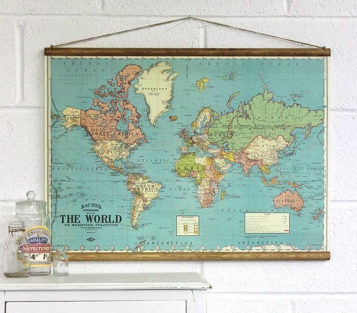 DOWEL HANGER KIT - FITS 20x28" WORLD or USA MAPS